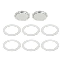 Uxcell Stovetop Espresso Maker Parts 1 Filter and 6 Silicone Gasket Seals 46x36x4mm for 1-Cup Mocha Coffee Maker Pot