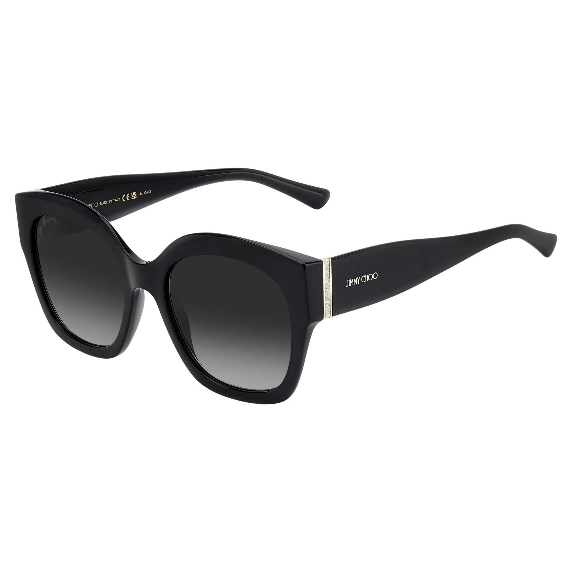 NEW JIMMY CHOO Maika 50MM Square Sunglasses Jimmy Choo Maika/S Plastic Womens Cat-Eye Sunglasses Black  main image 3