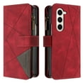 thumbnail image 2 of Dteck Zipper Wallet Case for Samsung Galaxy Z Fold 4,Magnetic Leather + PC Case with 9 Card Slots Pocket Flip Full Body Protective Cover for Galaxy Z Fold 4 5G,Red, 2 of 6