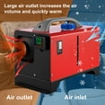thumbnail image 4 of VEVOR Diesel Air Heater All in One 12V 8KW,Mini Diesel Parking with Black LCD Switch & Silencer & Remote Control,Fast Heating for Car Bus Truck Boat Trailer Motorhomes Engineering Vehicles (Red), 4 of 9