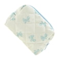 thumbnail image 4 of Unique Bargains 1 Pc Butterfly Pattern Makeup Bag for Travel Vacation Blue Beige Polyester, 4 of 5