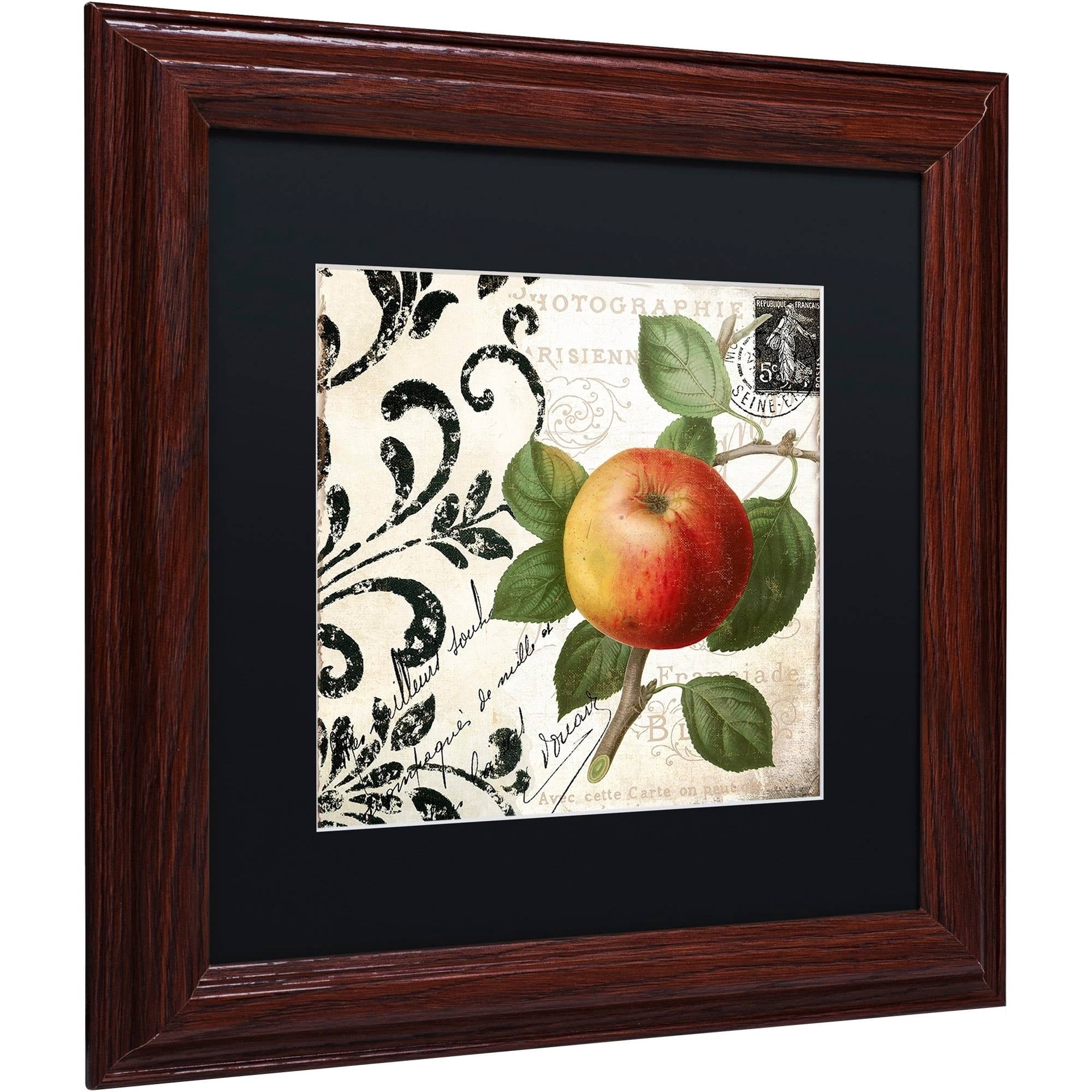 Trademark Fine Art "Les Fruits Jardin IV" Canvas Art by Color Bakery Black Matte, Wood Frame