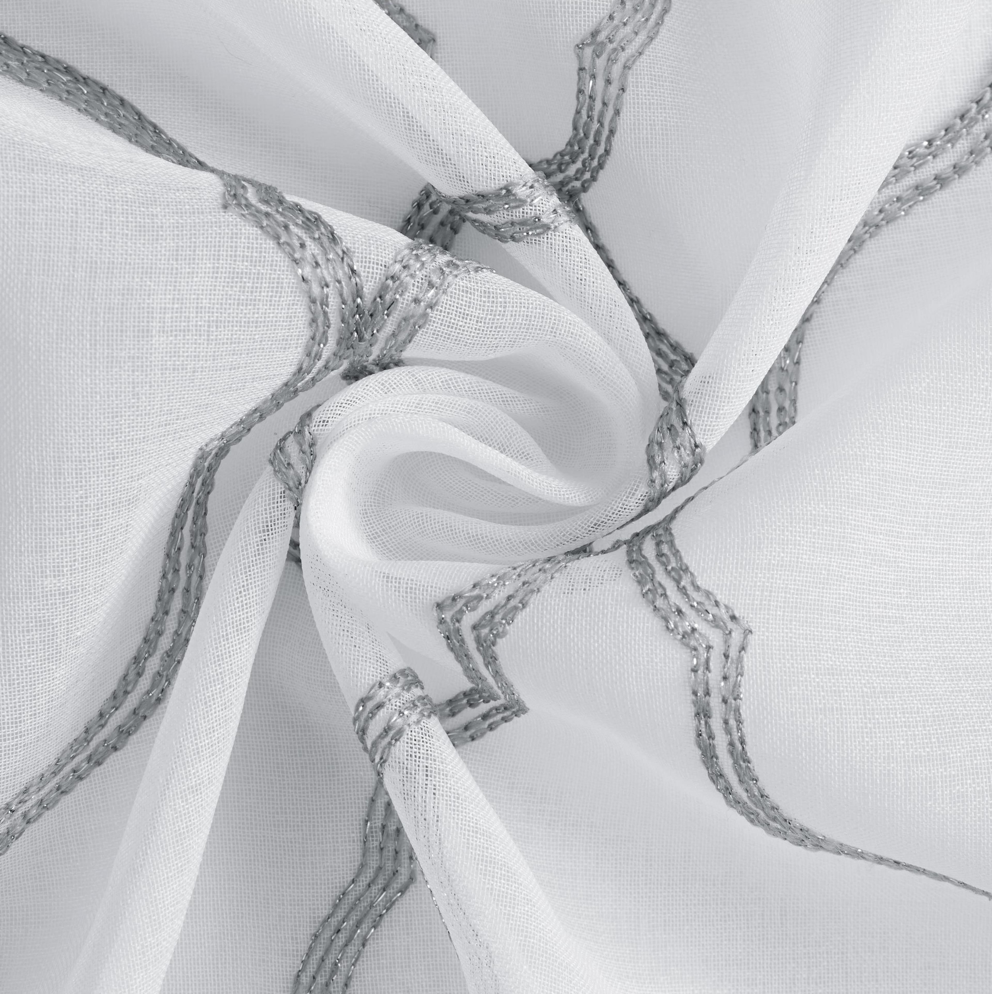 Dainty Home 2-Pack Light Filtering Grommet Curtain Panels, Metallic Embroidered, 54"x84"