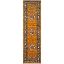 SAFAVIEH Madison Emmet Traditional Runner Rug, Orange/Fuchsia, 2'3" x 10'