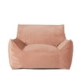 thumbnail image 2 of Pink Velvet Bean Bag Chair with Armrests Modern Design for Your Comfortable Living Space, 2 of 6