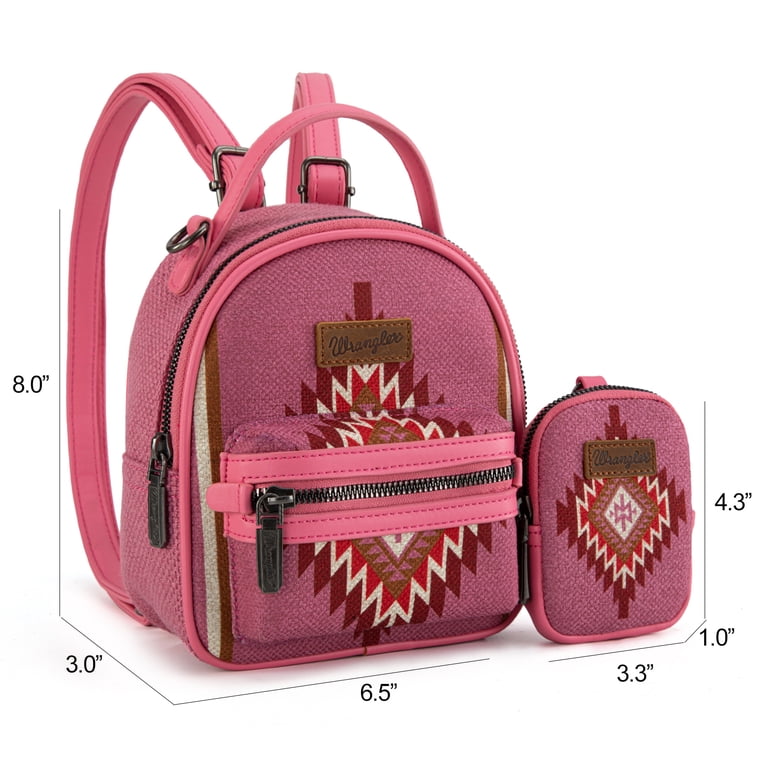 Montana West Wrangler Mini Backpack Purse, Aztec Print photo 5