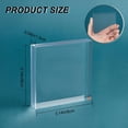 thumbnail image 2 of Square Clear Polished Acrylic Display Base Transparent Cube Pedestal Jewelry Ring Display Stands Photography Props Background for Showing Collectibles Jewelry Cosmetics Garage Kit 3.15 Inch for DIY, 2 of 9