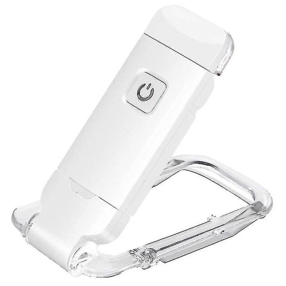 Luz de lectura, ámbar y blanco cálido, luz de lectura con clip, luz de lectura LED recargable por USB, 3 niveles de brillo ajustables, 1 unidad