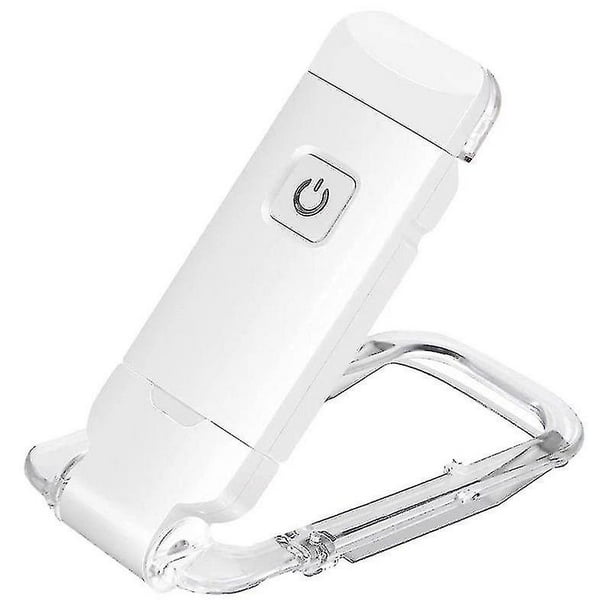Luz de lectura, ámbar y blanco cálido, luz de lectura con clip, luz de lectura LED recargable por USB, 3 niveles de brillo ajustables, 1 unidad