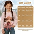 thumbnail image 7 of Xixirimido Highland Cow Roses Pink Printed Girls Long Sleeve Shirts Cute Kids Fashion Crew Neck Tunic Tops Tie-hem Tees for Fall Winter, Size 11-12, 7 of 7