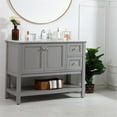 thumbnail image 2 of Elegant Decor Metropolis 42" Single Marble Top Bathroom Vanity in Gray, 2 of 14