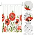 thumbnail image 2 of Pbobriich Red Floral Shower Curtain,Vinatge Flower Bathroom Shower Curtain with Hooks,60Wx72L, 2 of 5