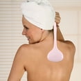 thumbnail image 4 of Unique Bargains 1 Pc Long handle Bath Brush Body Scrubber for Bathroom 16.14"x4.72"x1.57" Pink, 4 of 6