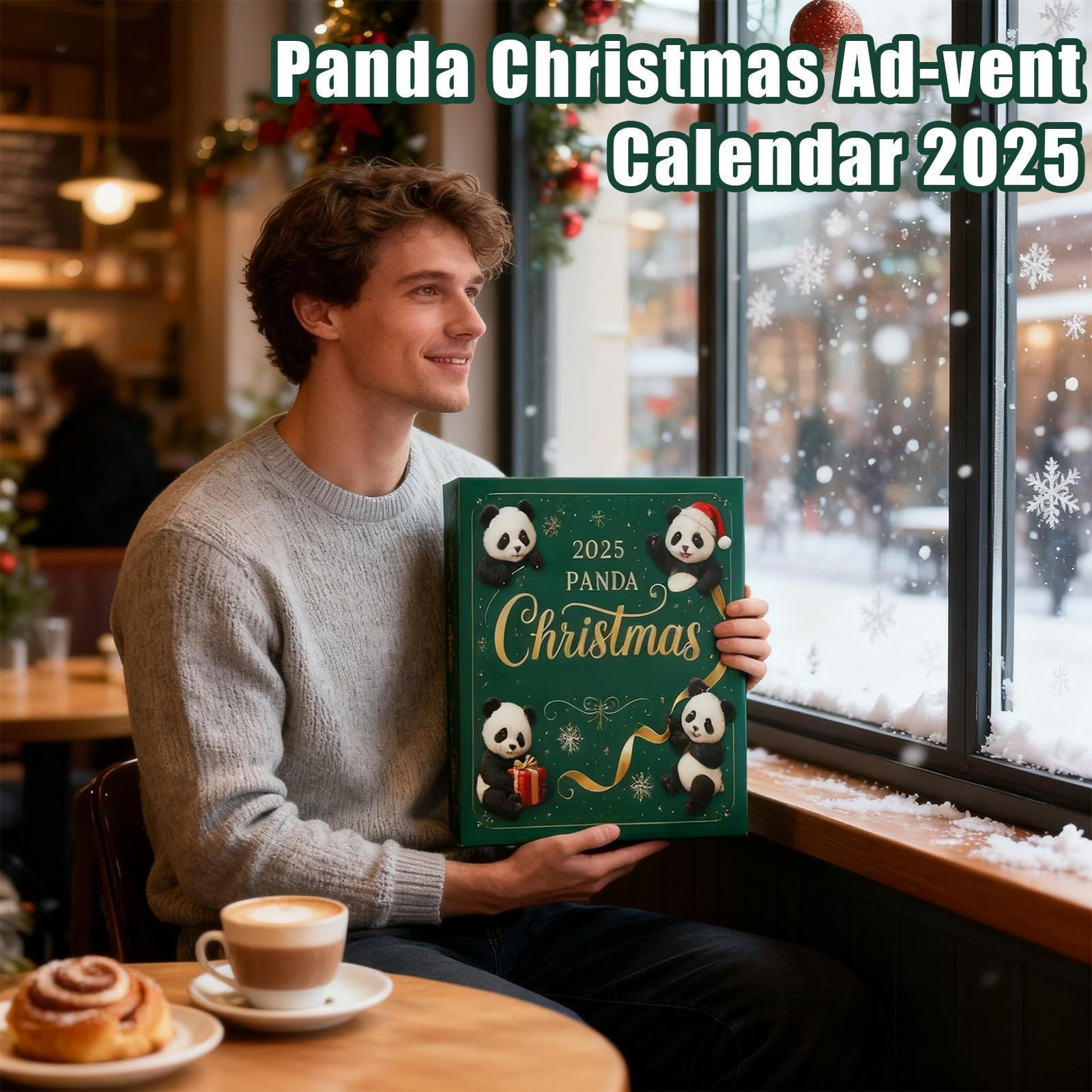 New 2025 Cute Panda New Year Countdown Calendar Gift Box, 24-Piece Acrylic Toy Figurine Blind Box