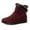 Wine, variant on Hinvhai Winter Snow Boots for Womens ,Warm Fur Lined Zipper Ankle Booties Comfortable Outdoor Waterproof Non Slip Boots for Women Wine 8.5(41)