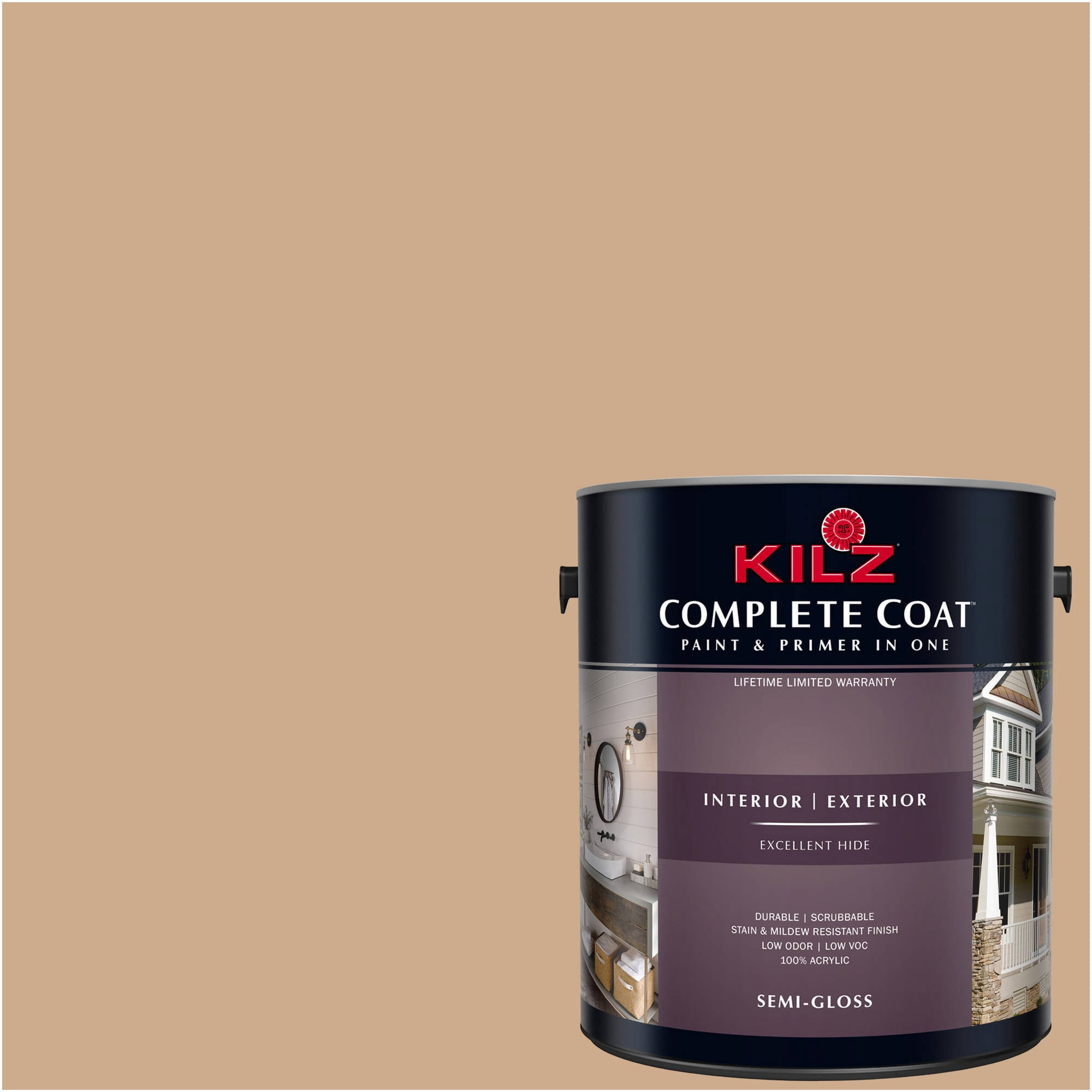 Peanut Shell, KILZ Complete Coat Interior/Exterior Paint & Primer, 1 Gallon LC23002