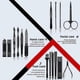 thumbnail image 5 of Manicure Set, 15 In 1 Stainless Steel Professional Pedicure Kit Nail Scissors Grooming Kit With Black Leather Travel Case, 5 of 5