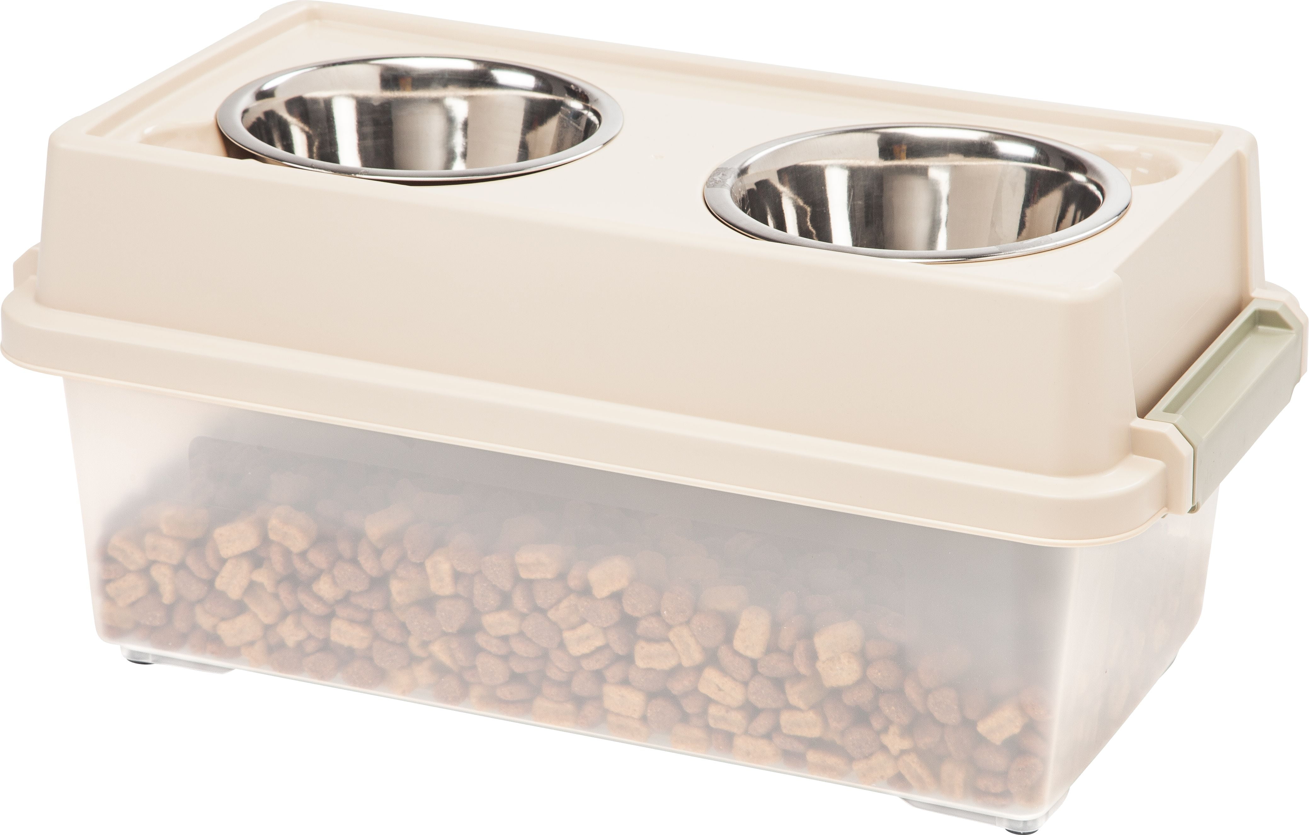 Iris USA Large Slow Feeding Bowl for Long Snouted Pets, White/Beige