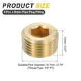 thumbnail image 2 of 4Pcs Brass Pipe Plug Fitting, 1/2" PT Male Internal Hex Thread Socket Pipe Plug, 2 of 6