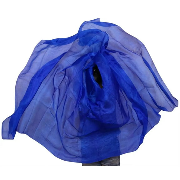 Silk Belly Dance Veil Belly Dance Silk Shawl Scarf Blue Solid Colour Belly Dance Performance