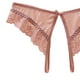 thumbnail image 2 of Gibobby Tangas de mujer Encaje de mujer Sexy Encaje transpirable Ahueca hacia fuera y las nalgas Bragas breves puras(Rosa,Talla única), 2 of 4