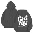 thumbnail image 1 of WILLBEST Sudaderas para Hombre, Moda Informal, Letras Estampadas, Sudadera con Capucha, Manga Larga, Suéter con Capucha, Tops Mediana​​, 1 of 7