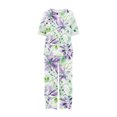 thumbnail image 4 of Puntoco-Conjunto de traje de dos piezas para mujer, top corto con cuello redondo y pantalones informales, estampado de verano, liquidación Puntoco Puntoco-3427, 4 of 5