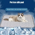 thumbnail image 5 of Viflosae Dog Cooling Mat Summer Cool Mat Sleeping Pad Water Absorption Top Bottom Materials Safe Easy Carry Keep Cool For Pet Kids And Adults.(22x26 in Gray), 5 of 8