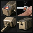 thumbnail image 3 of SIMBAE Cool Metal Hammer Lighter,Keychain Mini Vintage Texture Rechargeable USB Electronic Lighter,Windproof Touch Double-Sided Ignition,Suitable for Man (Bright Color), 3 of 7