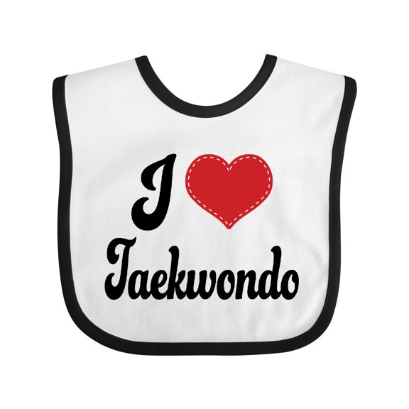 Inktastic I Love Taekwondo Boys or Girls Baby Bib