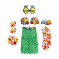 thumbnail image 1 of Conjunto De 5 Faldas Para Disfraz Strade Fareast Limited Vestido De Fiesta Vestido Nacional Luau 60 Cm Color Verde, 1 of 8