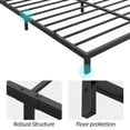 thumbnail image 3 of 8 - pulgada mattress foundation support queen - size low - profile metal marco de cama in negra, 3 of 6