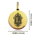 thumbnail image 2 of Stainless Steel Alphabet Letter L initial Round Medallion Pendant Necklace, 2 of 3