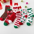 thumbnail image 2 of 6 Pairs Christmas Womens Fuzzy Socks Winter Warm Fluffy Soft Slipper Home Sleeping Cute Christmas Socks, 2 of 18
