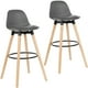 thumbnail image 1 of 2 Taburetes de Bar,taburetes Altos de Cocina,- Barra con Respaldo Capacidad , imitación de cuero + Patas de olmo , para Barra, Cocina (Gris) esquí esquí Gafas de esquí, 1 of 5