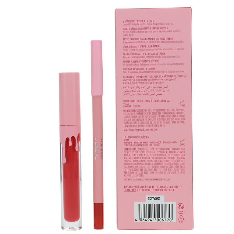 リップグロス Kylie Matte Liquid Lipstick & Lip Liner Kylie Cosmetics Matte Lip Kit - 500 Kristen , 2 Pc 0.10oz Matte