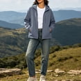 thumbnail image 6 of WIZUTIZ Women's Quick-Dry Softshell Jacket Lightweight Breathable Windproof Hiking Camping Outdoor Coat Long Sleeve with Pockets, 6 of 9