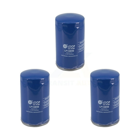 LOOP Engine Oil Filter (3 Pack) for Car Ford F-350 Super Duty F-250 F-450 F-550 F-650 F-750 6.7L KLO-100285