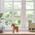 thumbnail image 4 of Small Wooden Horse Ornament Toy Horses Country Decor Car Fairy Figurines Office Child Brown, 4 of 6