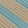 thumbnail image 2 of Colonial Mills 12' Light Blue and Brown Striped Square Area Throw Rug, 2 of 2