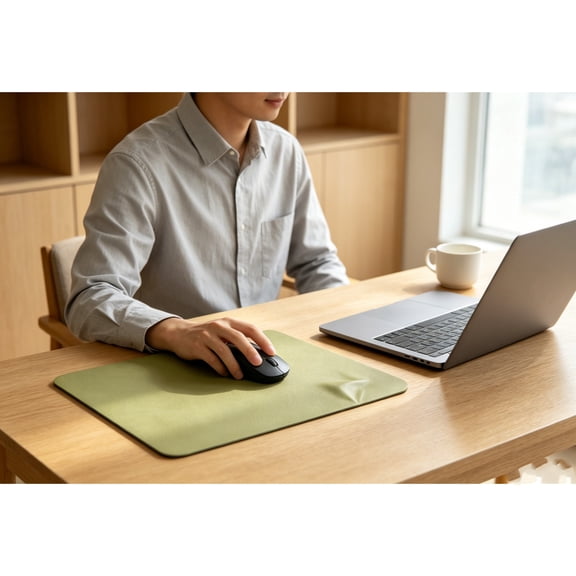 Large Solid Color Desk Mat, Extended PU Leather Mouse Pad, Non- Waterproof Computer Desktop Protector for Office Home, 23.6 Inches.