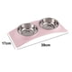thumbnail image 2 of Cuencos dobles para perros y gatos, cuencos para mascotas de acero inoxidable, alimentador de agua para comida, gatos, perros pequeños, 2 of 8