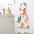 thumbnail image 3 of Yayeee 2 Pack Hand Towels for Bathroom 100% Cotton 16" x 28" Soft Absorbent Kitchen Towel, Red Autumn Leaves, 3 of 7