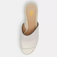 thumbnail image 3 of FSJ Women Simple Round Open Toe Platform Wedge Heel Espadrille Slip On Sandal Summer Casual Mules Outdoor Dressy Shoes Size 14 White, 3 of 4