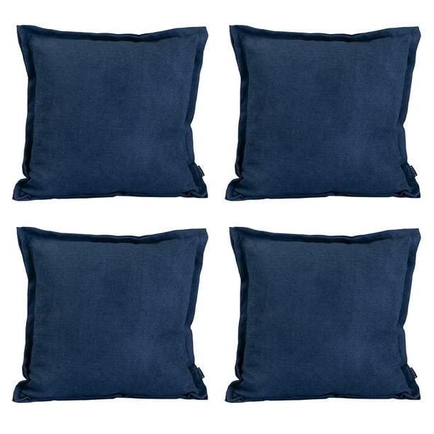 Cojin Decorativo Cuadrado Set de 4 Bless Azul Marino