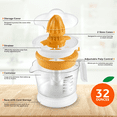 thumbnail image 7 of moRollio Citrus Juicer, Orange Juicer | Electric Citrus Juicer, Adjustable Pulp Control, 32oz, 7 of 7