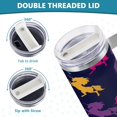 thumbnail image 5 of SKYSONIC 40 oz Colorful Unicorns Tumbler with Handle and Straw Lid, Insulated Cup Reusable Stainless Steel Water Bottle Travel Mug, 5 of 7