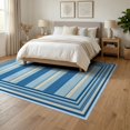 thumbnail image 3 of ODIKA 6'x9' Washable Area Rug Striped Alternating Band Contemporary Geometric Motifs Scandinavian for Queen Size Bedroom, Under Bed, Master Suite, Easy Care, Non-Shedding, 3 of 7