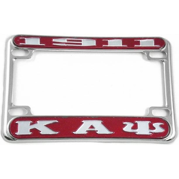 Kappa Alpha Psi 1911 Motorcycle License Plate Frame [Red/Silver