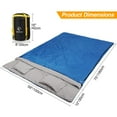 REDCAMP Double Sleeping Bag for Camping,2 Person Sleeping Bags with 2 Pillows, Queen Size Blue 3